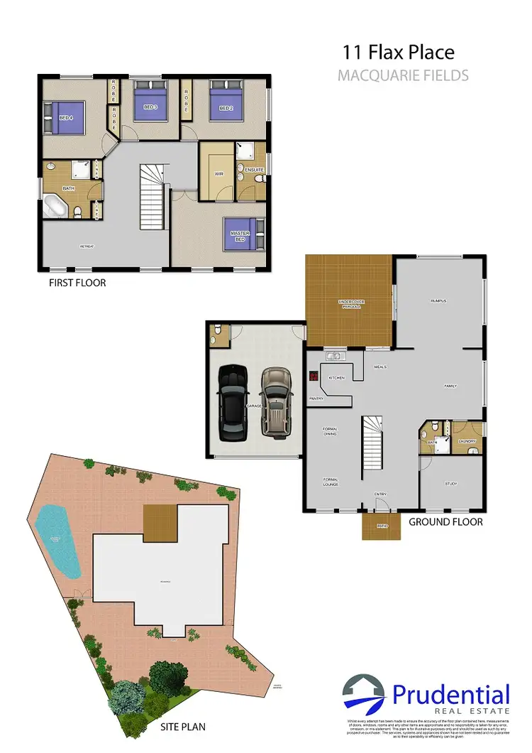Floorplan of Homely house listing, 11 Flax Place, Macquarie Fields NSW 2564