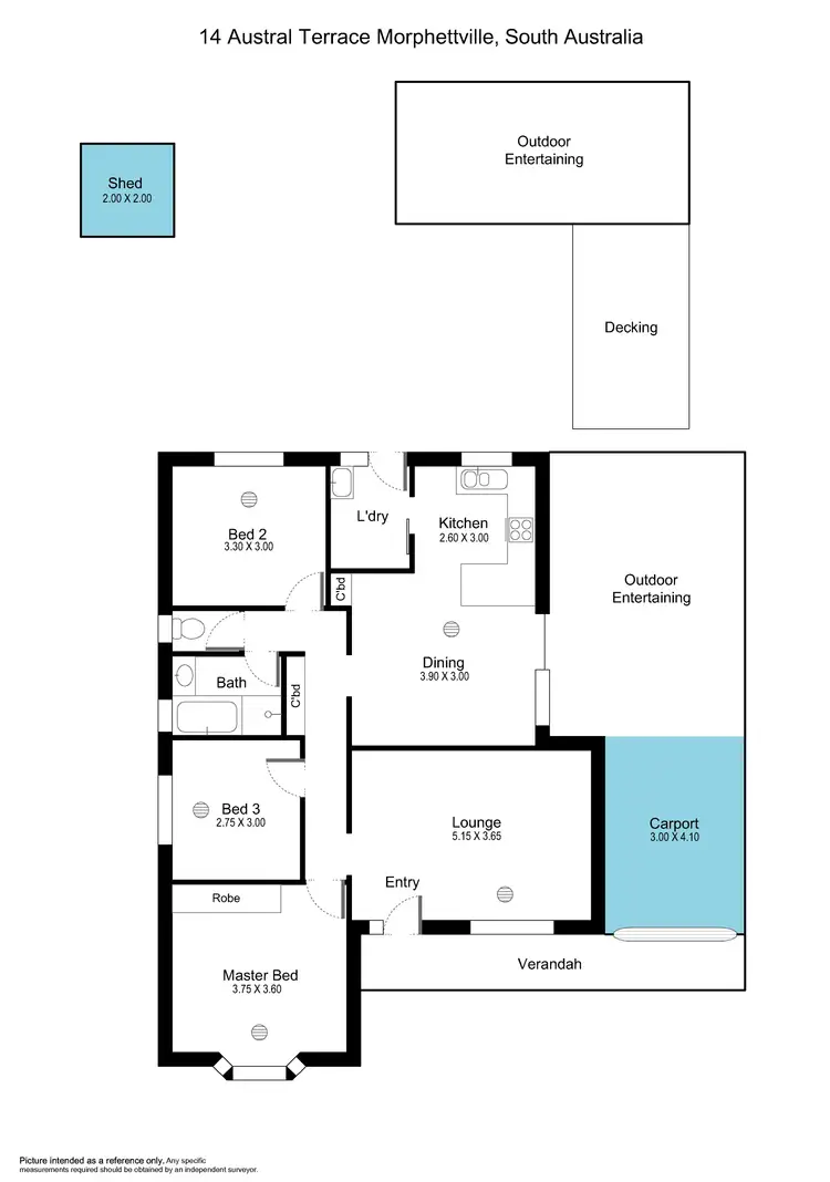 Floorplan of Homely house listing, 14 Austral Terrace, Morphettville SA 5043