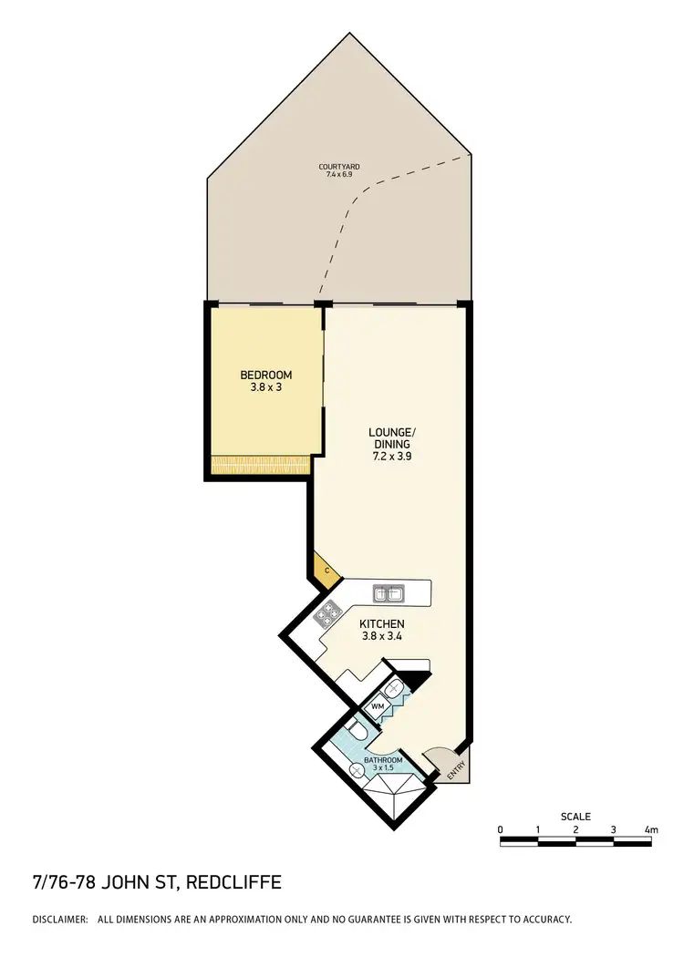 Floorplan of Homely unit listing, 7/76 John Street, Redcliffe QLD 4020
