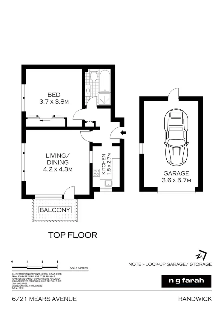 Floorplan of Homely apartment listing, 6/21 Mears Avenue, Randwick NSW 2031