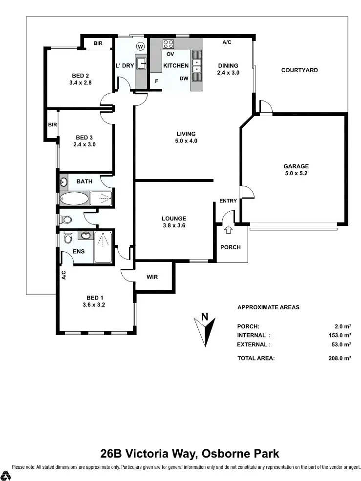 Floorplan of Homely villa listing, 26B Victoria Way, Osborne Park WA 6017