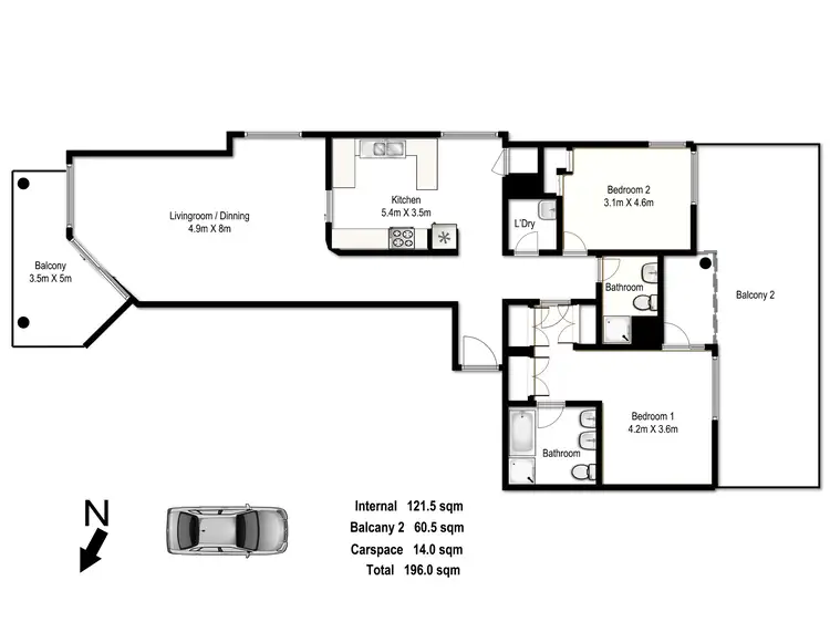 Floorplan of Homely apartment listing, 301/42 Refinery Drive, Pyrmont NSW 2009