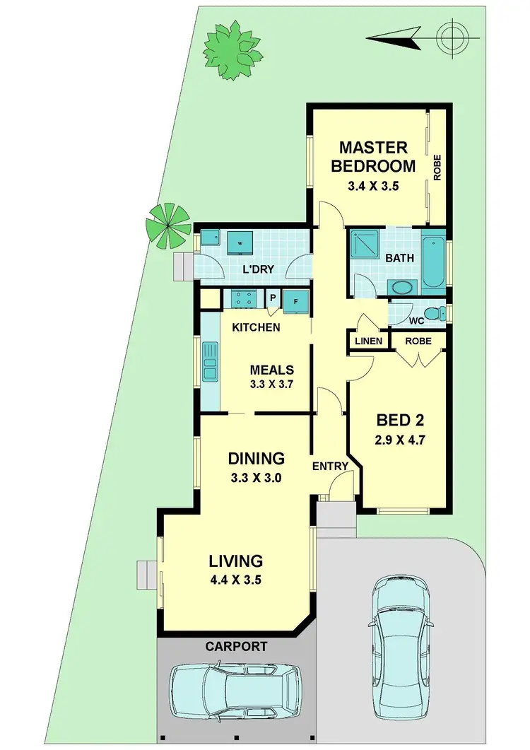 Floorplan of Homely townhouse listing, 156A Deakin Street, Essendon VIC 3040