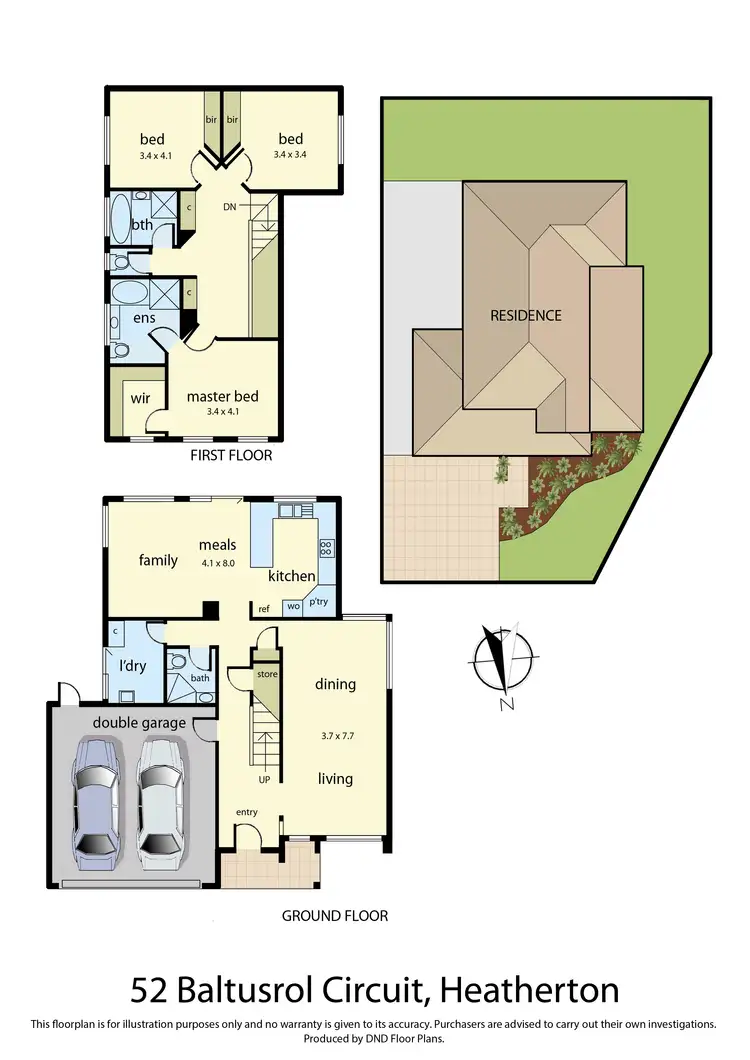 Floorplan of Homely house listing, 52 Baltusrol Circuit, Heatherton VIC 3202