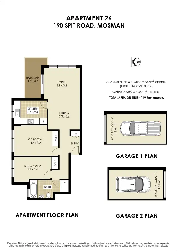 Floorplan of Homely apartment listing, 26/190 Spit Road, Mosman NSW 2088