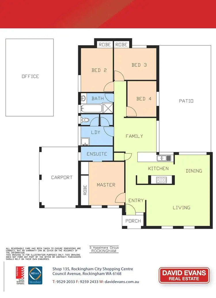 Floorplan of Homely house listing, 5 Haselmere Circus, Rockingham WA 6168