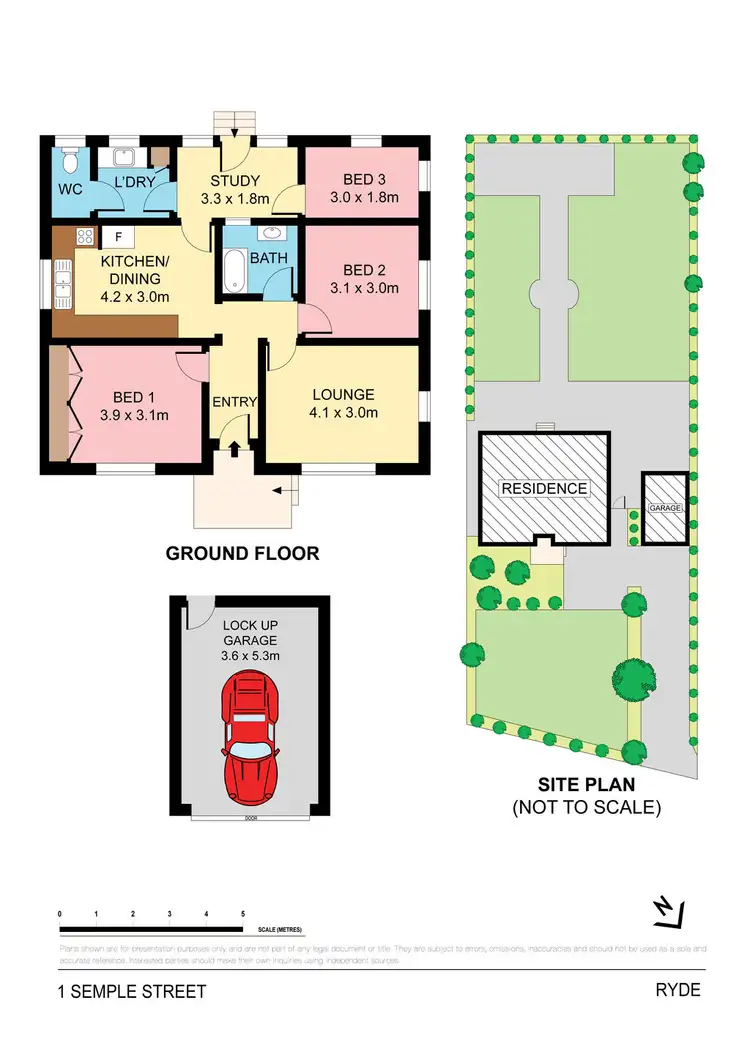 Floorplan of Homely house listing, 1 Semple Street, Ryde NSW 2112