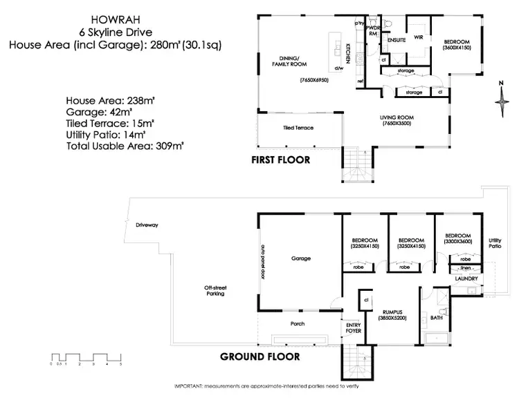 Floorplan of Homely house listing, 6 Skyline Drive, Howrah TAS 7018