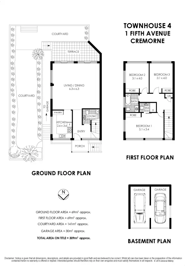 Floorplan of Homely townhouse listing, 4/1 Fifth Avenue, Cremorne NSW 2090