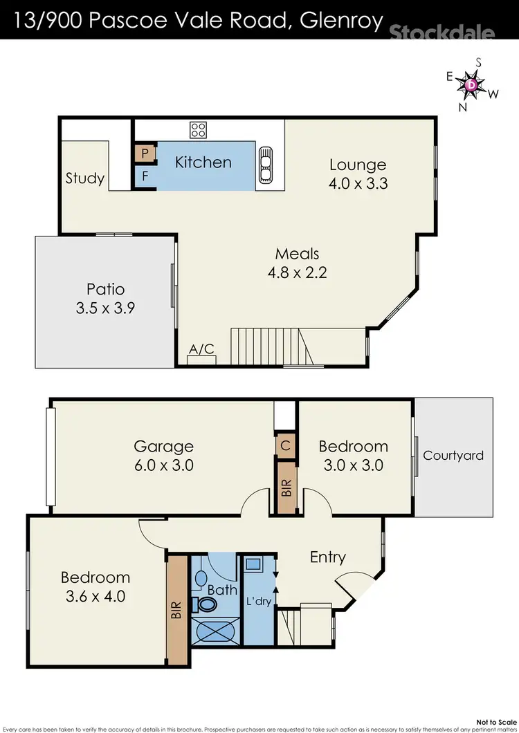 Floorplan of Homely townhouse listing, 13/900 Pascoe Vale Road, Glenroy VIC 3046