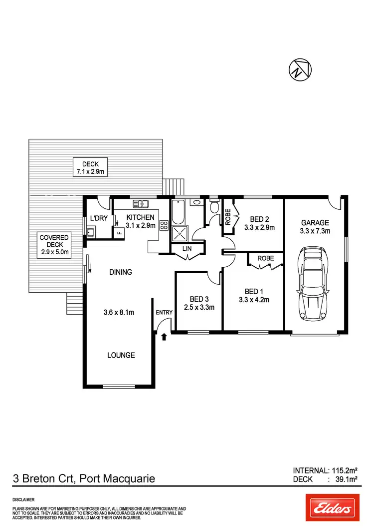 Floorplan of Homely house listing, 3 Breton Court, Port Macquarie NSW 2444