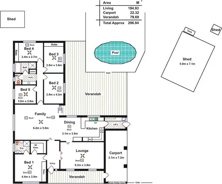 Floorplan of Homely house listing, 7 Florida Court, Craigmore SA 5114