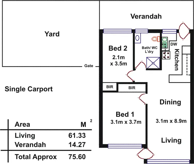 Floorplan of Homely unit listing, 6/4 Emerson Grove, Tranmere SA 5073