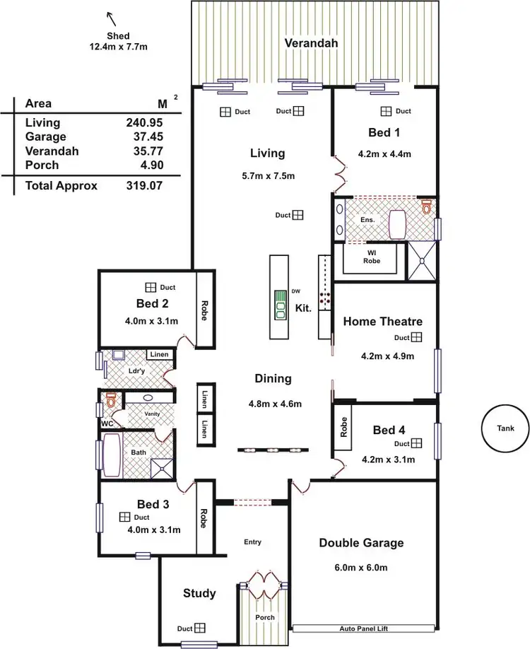Floorplan of Homely house listing, 7 Karapas Court, Lewiston SA 5501