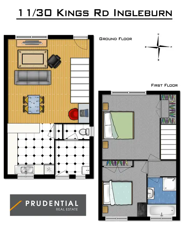 Floorplan of Homely townhouse listing, 11/30 Kings Road, Ingleburn NSW 2565