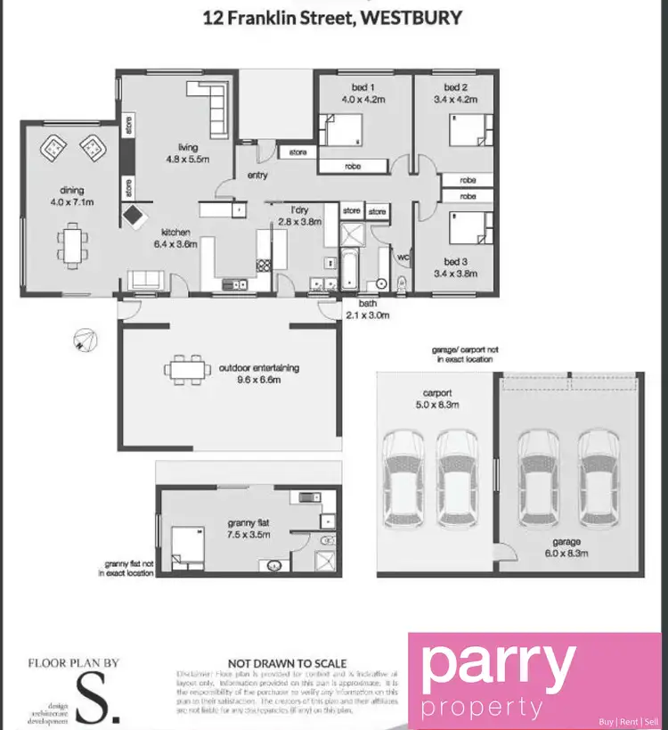 Floorplan of Homely house listing, 12 Franklin Street, Westbury TAS 7303