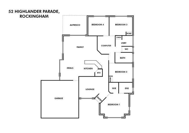 Floorplan of Homely house listing, 52 Highlander Parade, Rockingham WA 6168