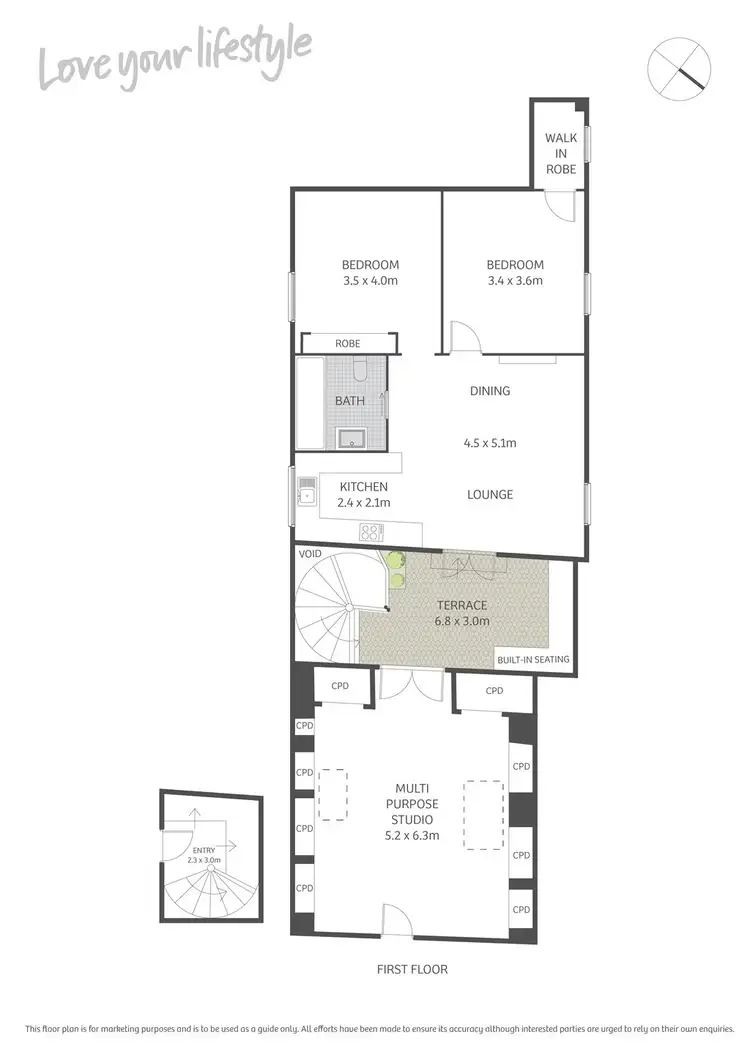 Floorplan of Homely apartment listing, 4/222 Wilson Street, Newtown NSW 2042