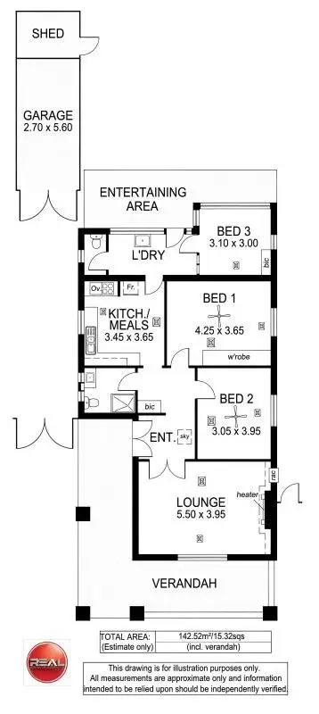 Floorplan of Homely house listing, 5 Anderson Street, Fullarton SA 5063