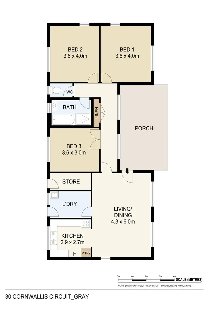 Floorplan of Homely house listing, 30 Cornwallis Circuit, Gray NT 830