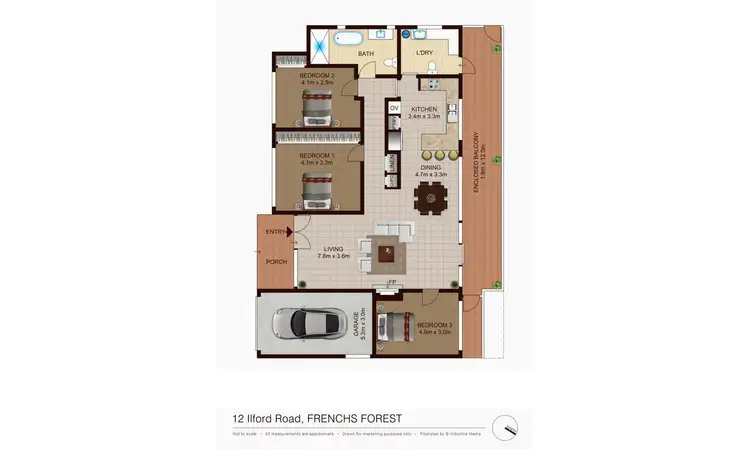 Floorplan of Homely house listing, 12 Ilford Road, Frenchs Forest NSW 2086