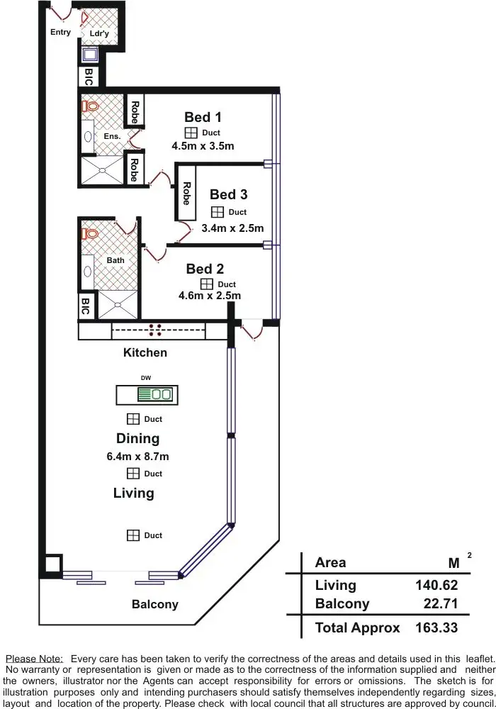 Floorplan of Homely apartment listing, 46/100 Rose Terrace, Wayville SA 5034