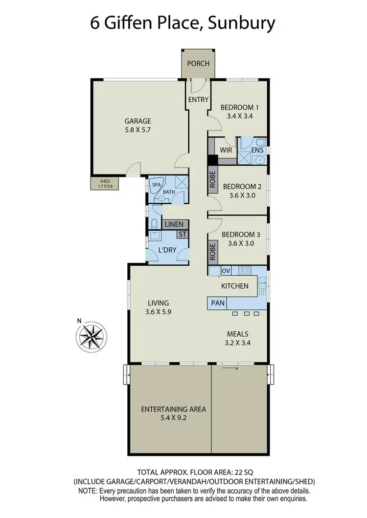 Floorplan of Homely house listing, 6 Giffen Place, Sunbury VIC 3429