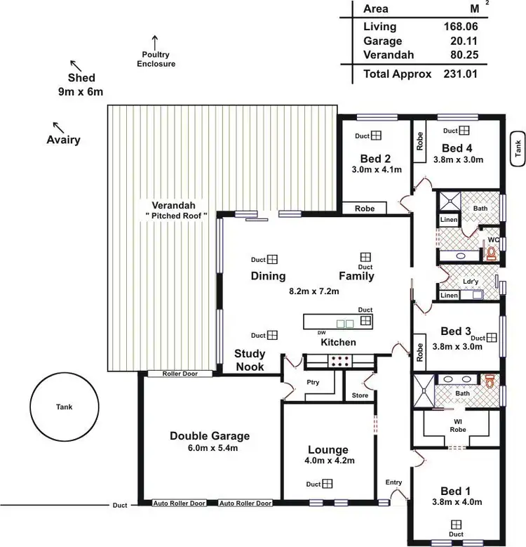 Floorplan of Homely house listing, 11 Wasleys Road, Wasleys SA 5400
