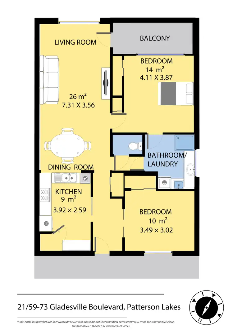Floorplan of Homely house listing, 21/59-73 Gladesville Boulevard, Patterson Lakes VIC 3197