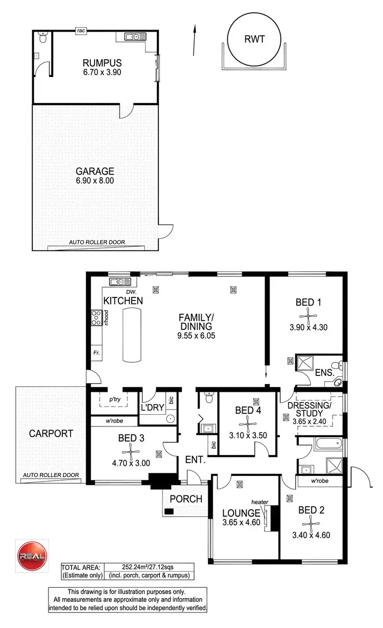 Floorplan of Homely house listing, 12 Pethick Terrace, Marion SA 5043