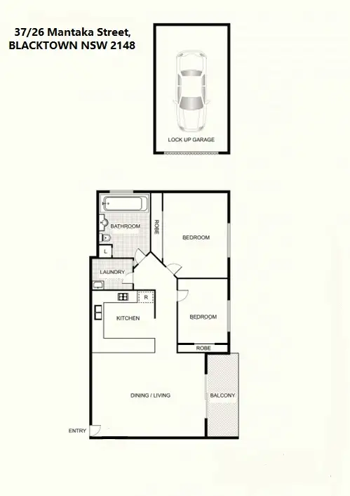 Floorplan of Homely unit listing, 37/26 Mantaka Street, Blacktown NSW 2148
