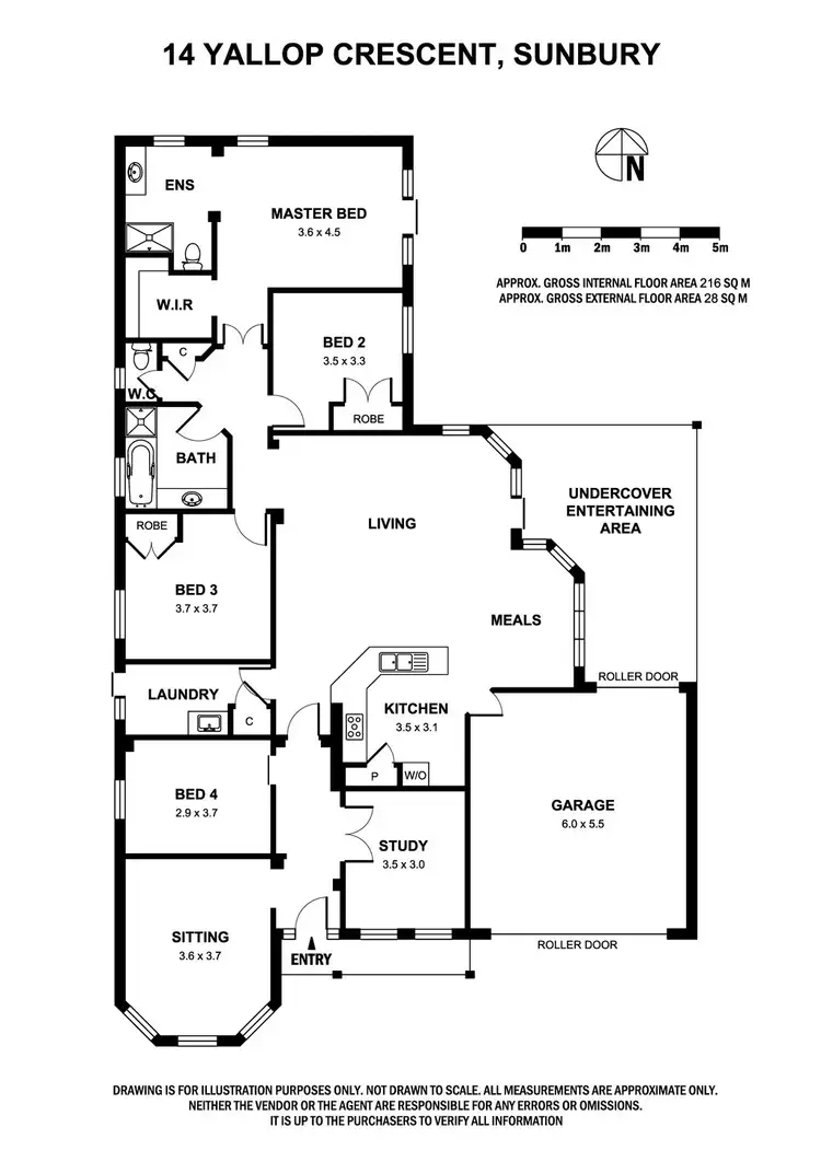 Floorplan of Homely house listing, 14 Yallop Crescent, Sunbury VIC 3429