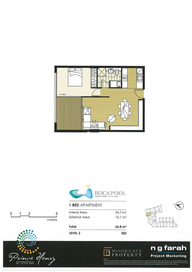 Floorplan of Homely apartment listing, 302/1-3 Jenner Street, Little Bay NSW 2036