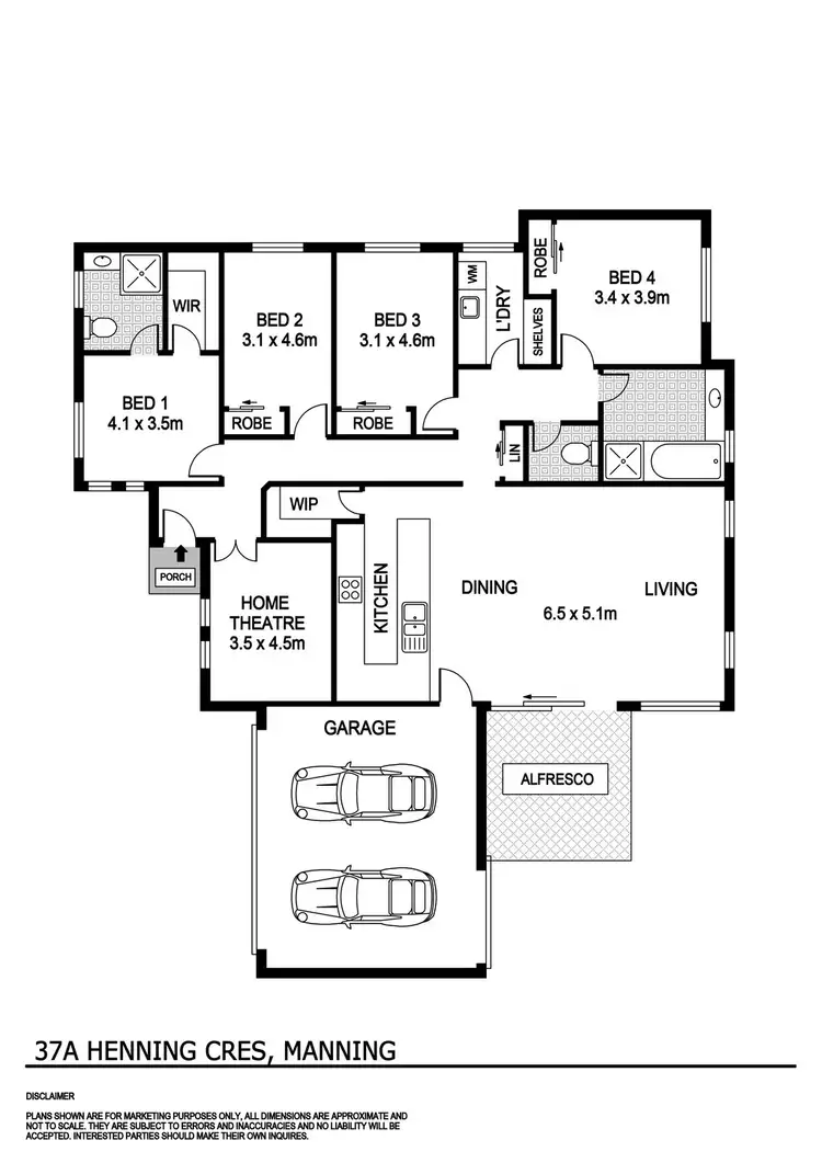 Floorplan of Homely house listing, 37A Henning Crescent, Manning WA 6152