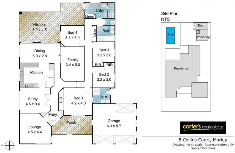Floorplan of Homely house listing, 8 Collins Ct, Morley WA 6062