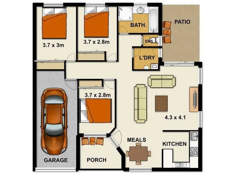 Floorplan of Homely house listing, 7 Carne Close, Eagleby QLD 4207