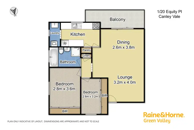 Floorplan of Homely unit listing, Unit 1/20 Equity Place, Canley Vale NSW 2166