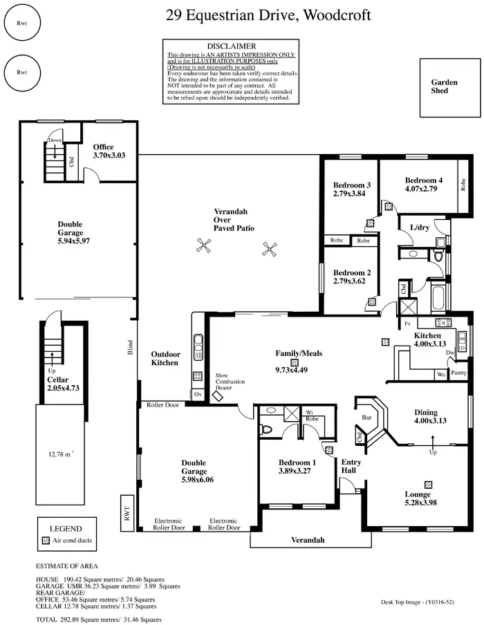 Floorplan of Homely house listing, 29 Equestrian Drive, Woodcroft SA 5162