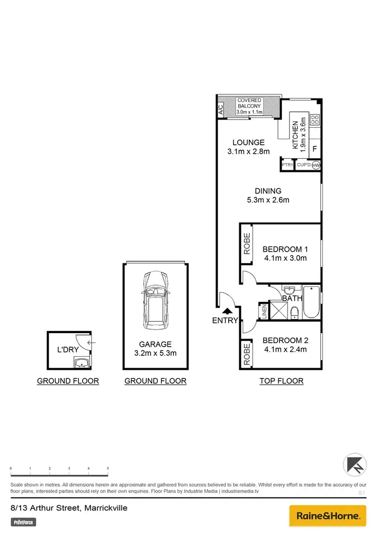 Floorplan of Homely apartment listing, 8/13 Arthur Street, Marrickville NSW 2204