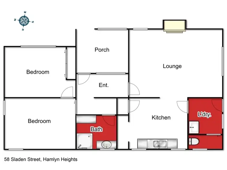 Floorplan of Homely house listing, 58 Sladen Street, Hamlyn Heights VIC 3215