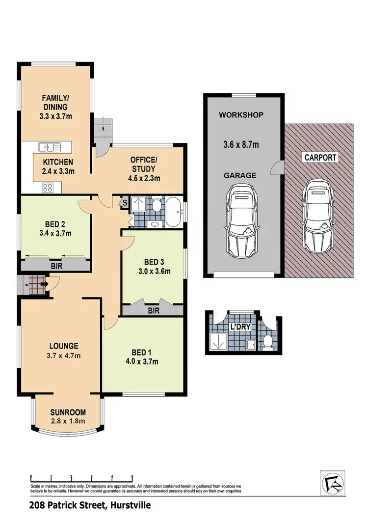 Floorplan of Homely house listing, 208 Patrick St, Hurstville NSW 2220