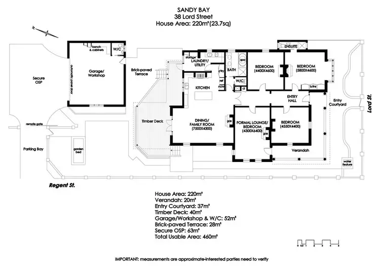 Floorplan of Homely house listing, 38 Lord Street, Sandy Bay TAS 7005