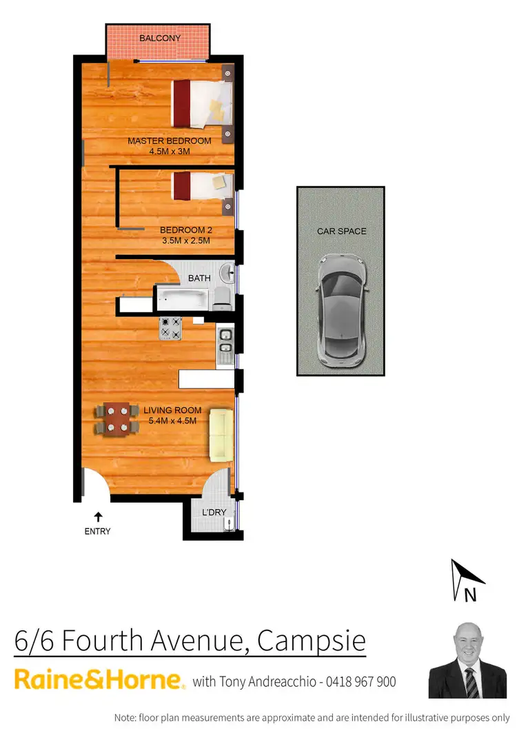 Floorplan of Homely unit listing, 6/6 Fourth Avenue, Campsie NSW 2194