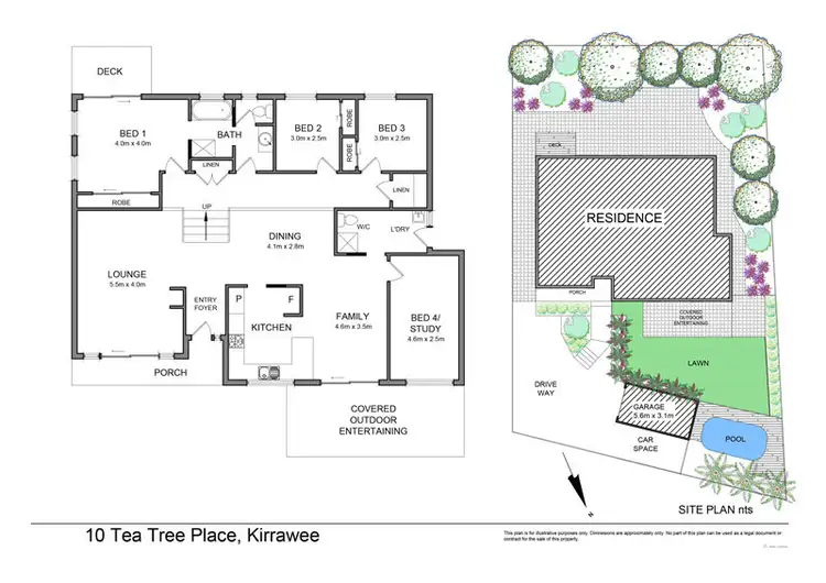 Floorplan of Homely house listing, 10 Tea Tree Place, Kirrawee NSW 2232