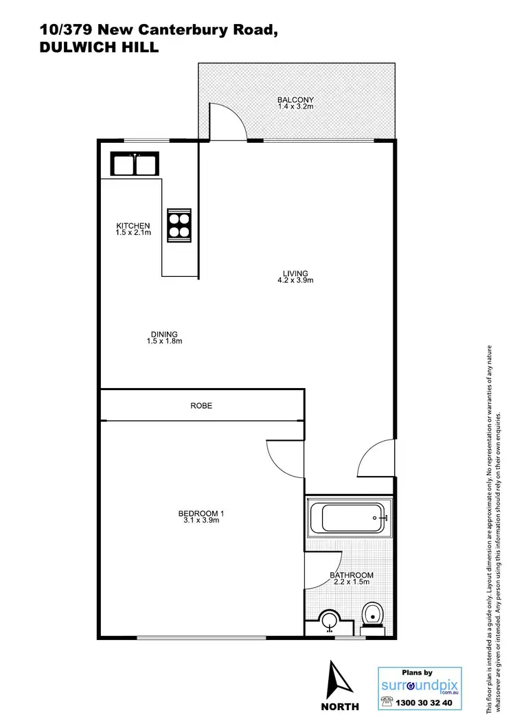 Floorplan of Homely unit listing, 10/379 New Canterbury Road, Dulwich Hill NSW 2203