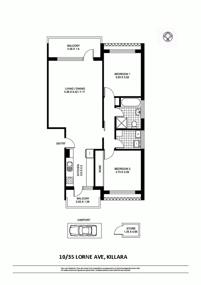 Floorplan of Homely block of units listing, 10/35 Lorne Av, Killara NSW 2071