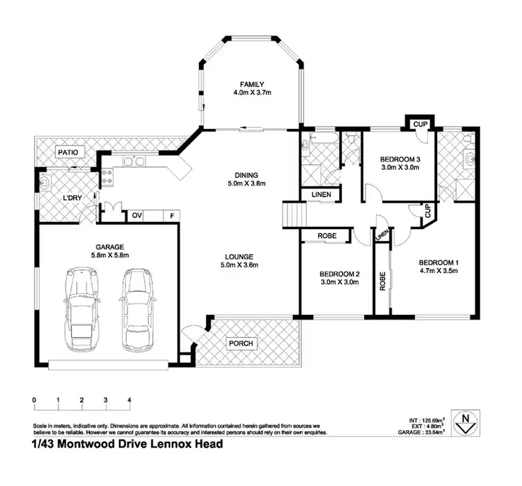 Floorplan of Homely semi-detached listing, 1/43 Montwood Drive, Lennox Head NSW 2478