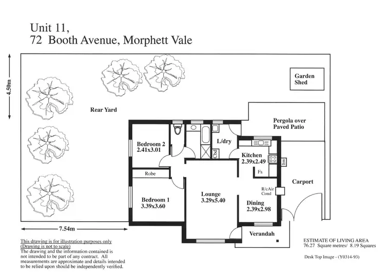 Floorplan of Homely unit listing, 11/72 Booth Avenue, Morphett Vale SA 5162