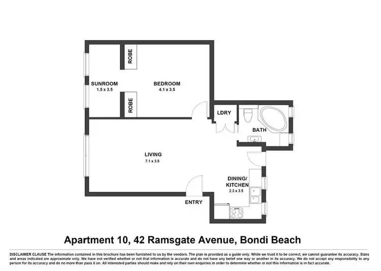 Floorplan of Homely apartment listing, 10/40-42 Ramsgate Avenue, Bondi Beach NSW 2026