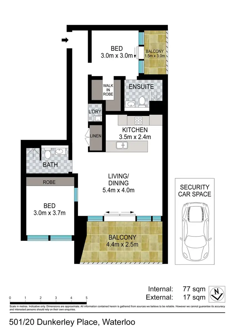 Floorplan of Homely apartment listing, 501/20 Dunkerley Place, Waterloo NSW 2017